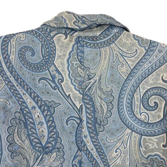 Bebe Y2K Vintage Button Up Wide Sheer Fairy Bell Sleeve Paisley Top Shirt XS - Picture 15 of 16